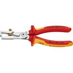KNIPEX 13 66 180 StriX Abisolierzange mit Kabelschere verchromt isoliert mit Mehrkomponenten-Hüllen, VDE-geprüft 180 mm
