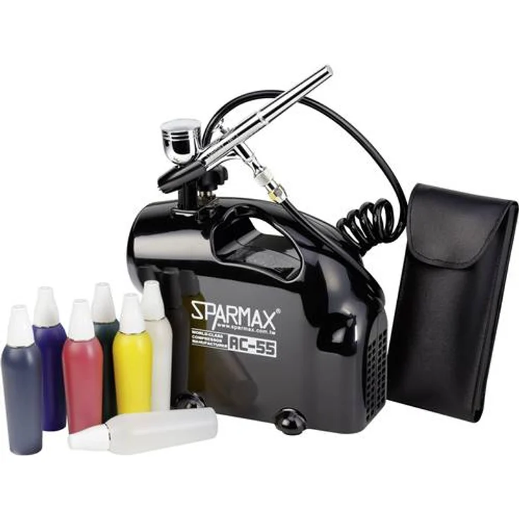 Sparmax SK-55 SK-55 Airbrush-Einsteiger-Set mit Kompressor Double Action – Bild 1