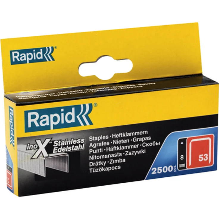 Tackerklammern, 8 mm, Heftklammer Typ 53, 2500 St., in Schachtelverpackung