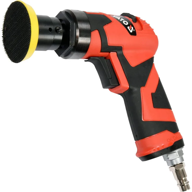 Yato YT 09730 Profi Druckluft Mini Exzenterschleifer Pad 50 mm Rot