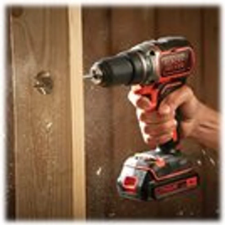 Black+Decker Akku-Bohrschrauber, Bohrmaschine (18 V 1.5Ah, bürstenloses 2-Gang-Getriebe, LED-Arbeitslicht) 1 Stück, BL186KB – Bild 1
