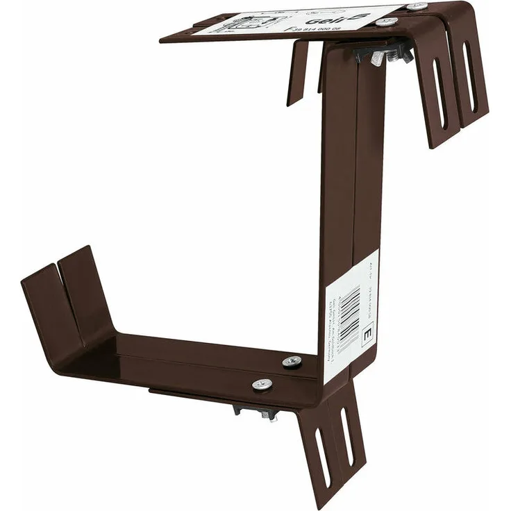 Blumenkastenhalter aus Bandeisen, terrakotta, 2-fach verstellbar Typ E, braun