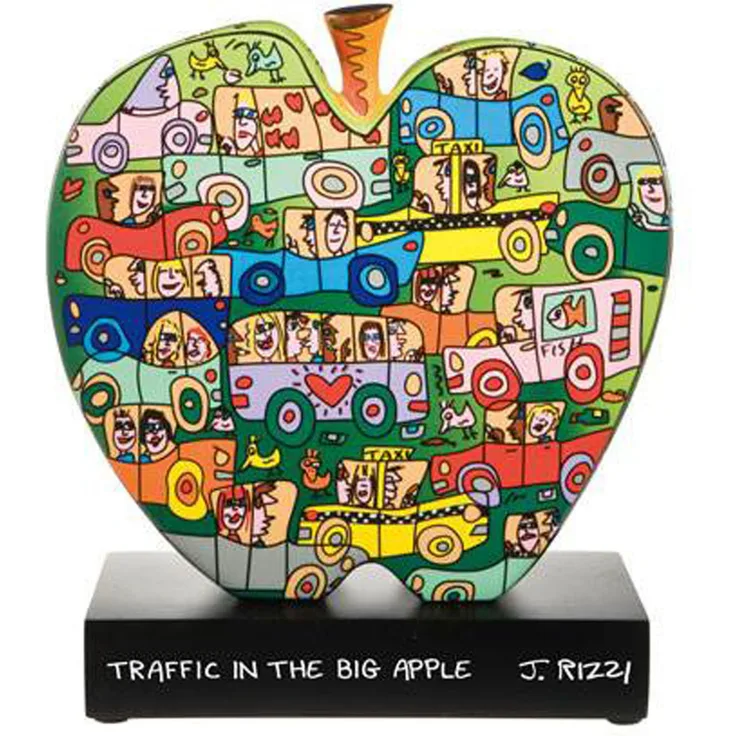 Göbel Traffic in the Big Apple - Figur Pop Art James Rizzi Bunt Porzellan 26102301
