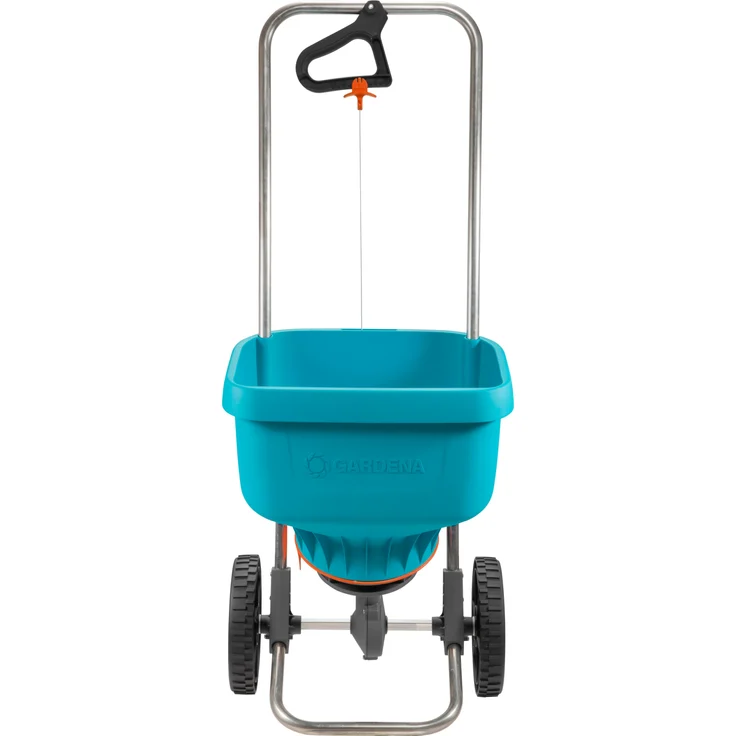 GARDENA Streuwagen XL: Universalstreuer zum Ausbringen von Dünger, Samen und Streusalz, 1.5 - 6 m Streubreite, für ca. 800 m² Rasenfläche, 18 l Fassungsvermögen, mit Verschlussschieber (436-20) – Bild 2