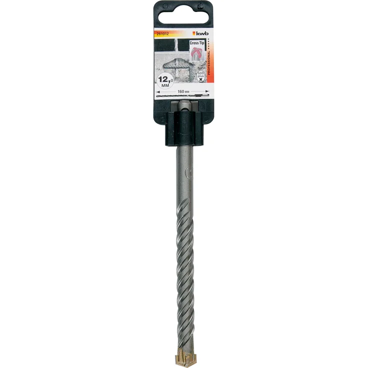 kwb Cross-Tip Hammerbohrer Ø 12,0 mm 261012 (160 mm Länge, 4-schneidig, SDS plus Aufnahme) – Bild 1