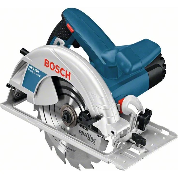 Bosch Professional Handkreissäge GKS 190 (1400 Watt, Kreissägeblatt: 190 mm, Schnitttiefe: 70 mm, in Karton) – Bild 1
