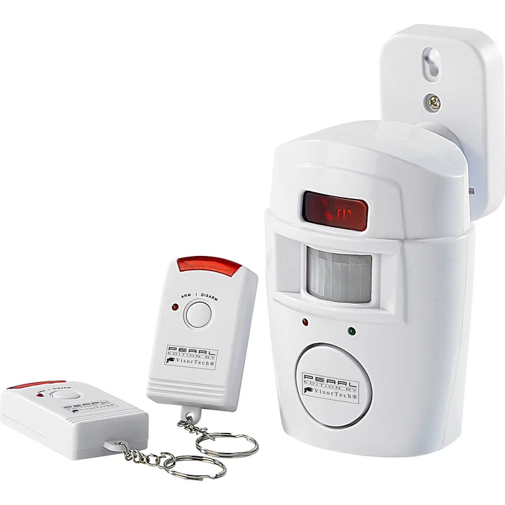 VisorTech Bewegungsmelder mit Ton: Hausalarm mit PIR-Bewegungsmelder und 2 Fernbedienungen (Bewegungsmelder mit Alarmfunktion) – Bild 1