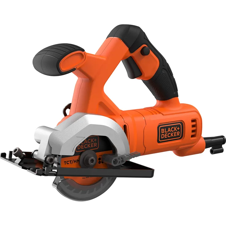 Black+Decker BES510-QS Kompakt-Handkreissäge (400 Watt, mit Zweithandgriff, werkzeuglose Schnitttiefenverstellung, Staubabsaugvorrichtung, inkl Grob und 1x Feinsägeblatt)