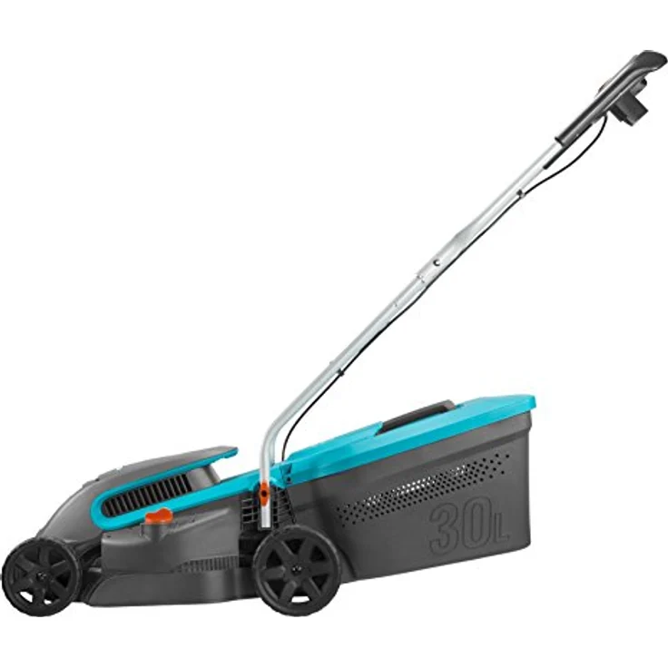 GARDENA PowerMax 1200-32 Elektrorasenmäher: Rasenmäher bis 300 m², 32 cm Schnittbreite, 30 l Fassungsvolumen, Schnitthöhe 20-60 mm, klappbares Gestänge, ergonomischer Handgriff - 5032-20 - 05032-20 – Bild 2