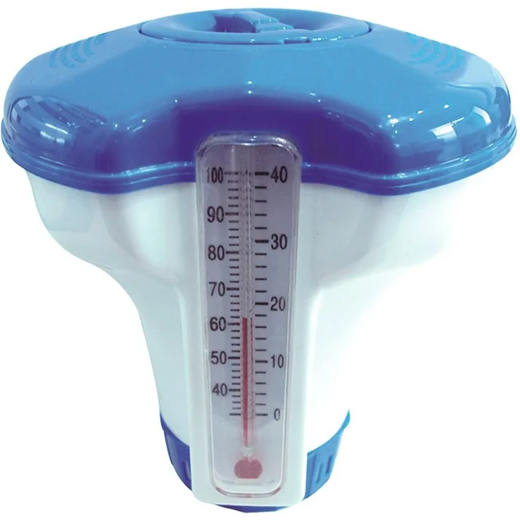 Jilong Chlor-Dosierer Ø 12,7 cm Pool Dosierschwimmer mit Thermometer Schwimmbecken Chemikalienspender für Schwimmbad Chlor Tabletten Ø 2,5 cm