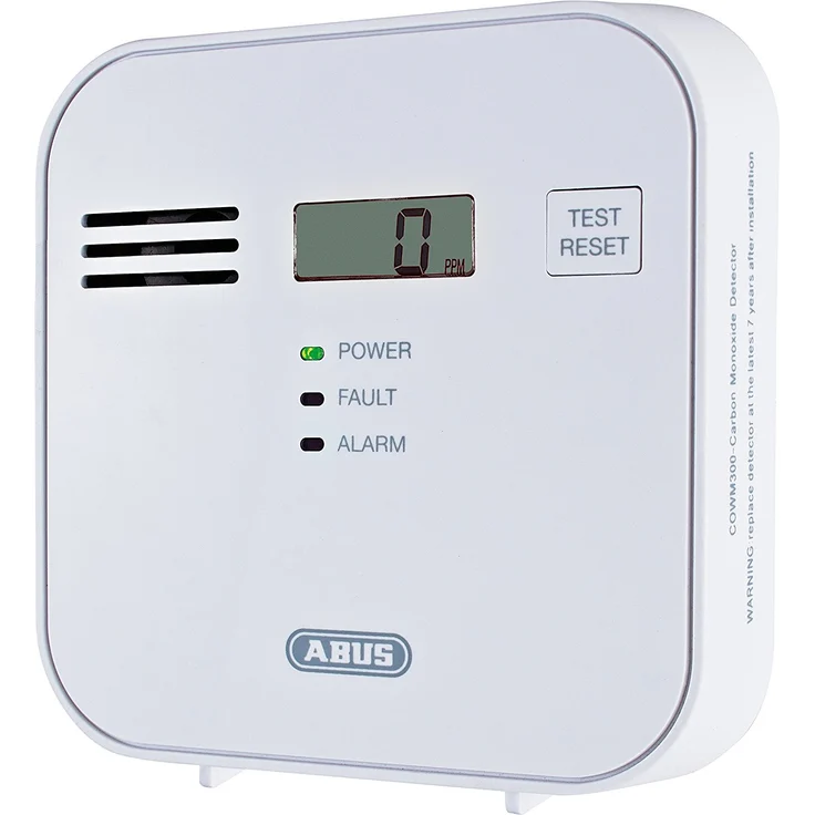 ABUS Kohlenmonoxid-Warnmelder COWM300 CO-Melder | LCD-Display inkl. CO-Konzentration | Prüftaste | bis 60 m² | weiß | 37241 – Bild 3