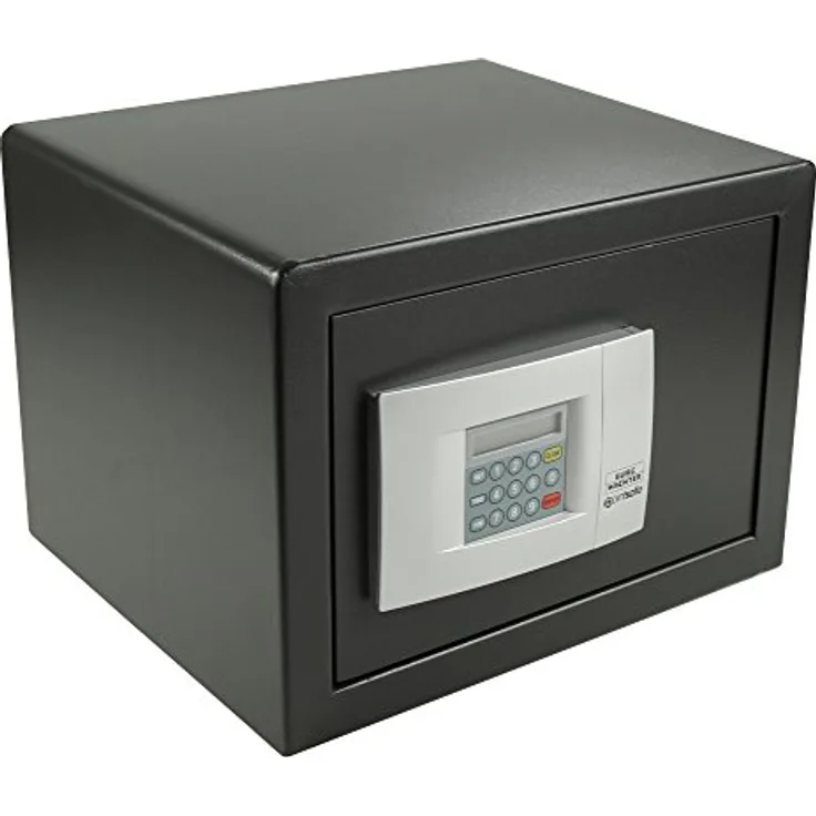 BURG-WÄCHTER Möbeltresor mit elektronischem Zahlenschloss, Wand- und Bodenbefestigung, PointSafe P 2 E, Schwarz