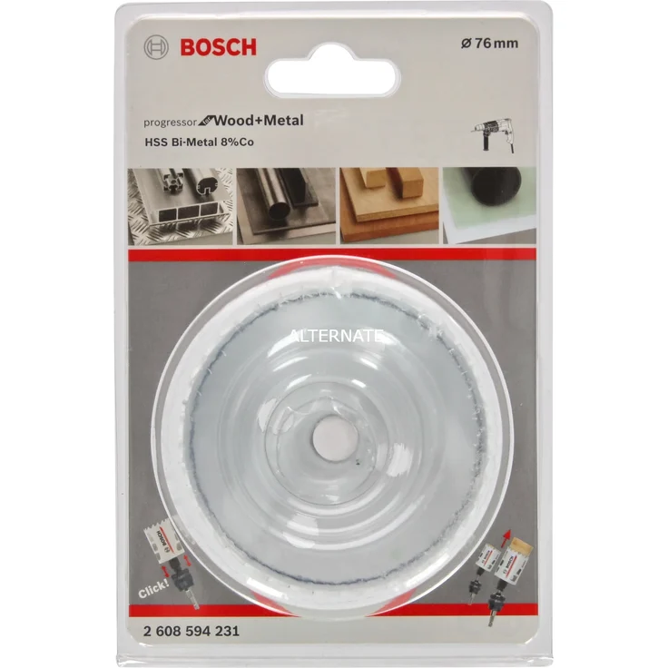 Bosch Professional Lochsäge Progressor for Wood & Metal (Holz und Metall, Ø 76 mm, Zubehör Bohrmaschine) – Bild 1