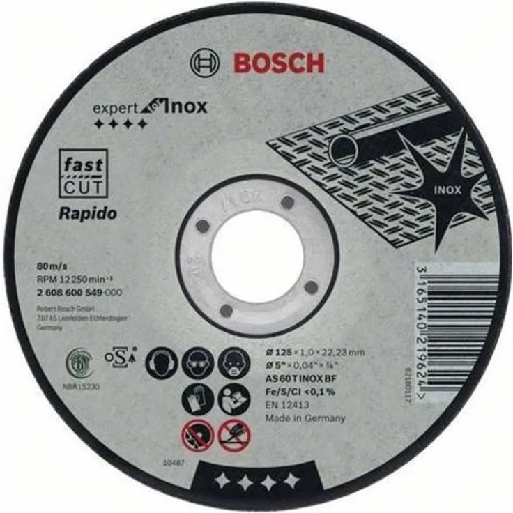 Bosch Trennscheibe 125x1,0 mm INOX gerade