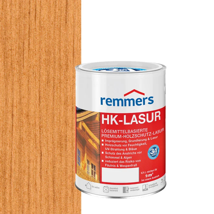 Remmers - Remmers HK-Lasur 0,75 L Eimer Pinie-Lärche - braun – Bild 1