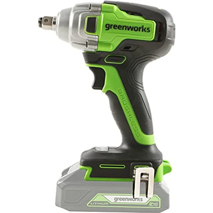 Greenworks Akku-Schlagschrauber Li-Ion 24V 400 Nm Drehmoment 2800 Umdrehungen 2 Zoll-Steckschlüssel