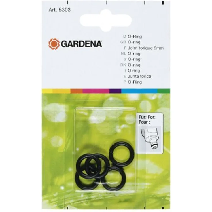 GARDENA O-Ring: Vielseitiger Dichtungsring für den Anschluss aller Original GARDENA System Anschlussnippel wie z. B. an Brausen und Regnern (5303-20)