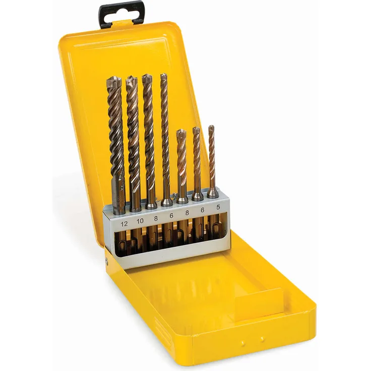 DeWalt XLR SDS-plus Ha mmerbohrer- Set (7-tlg., Vollhartmetallkopf, ø 5, 2x 6, 2x 8, 10, 12 mm, in Metallkassette) DT8976
