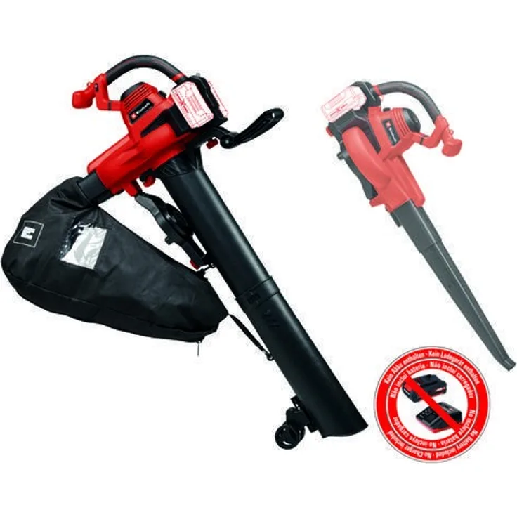 Einhell Akku-Laubsauger GE-CL 36-230 Li E-Solo Power X-Change PXC (Li-Ion, 18 V, 230 km-h, max. 225 m³-h, 45 L Fangsack, Saug--Blasfunktion, Turboschalter, inkl. Saug--Blasrohr, ohne Akku und Ladegerät) Häckselfunktion