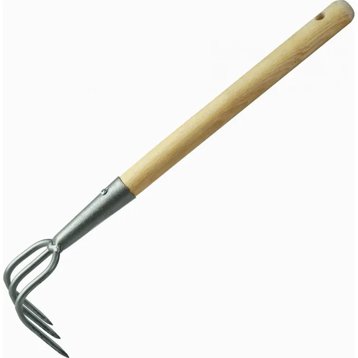 Freund 64365/1430635 Hochbeet-Grubber, 3 Zinken mit Stiel, Braun, 45 x 11 x 5 cm