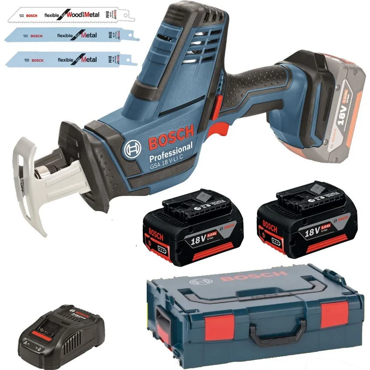 Bosch Professional GSA 18 V-Li C Professional (L-Boxx, Ladegerät, 2 x 5,0 Ah) – Bild 2