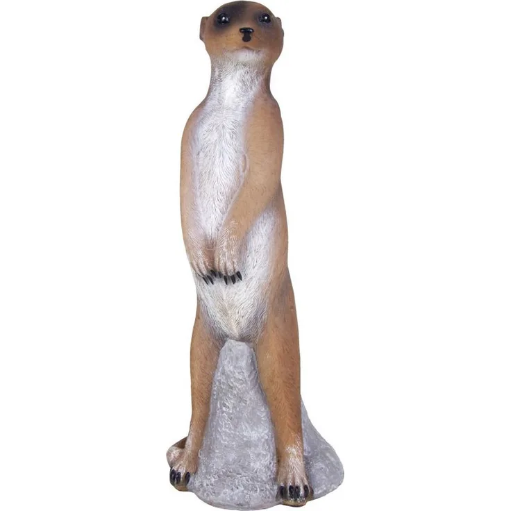 Buri Erdmännchen 30 cm stehend Dekofigur Tierfigur Surikat Gartenfigur Gartendeko