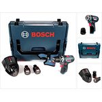 Bosch Professional GSR 12V-15 FC Akku-Bohrschrauber FlexiClick (2 x 2,5 Ah) mit Ladegerät in L-Boxx