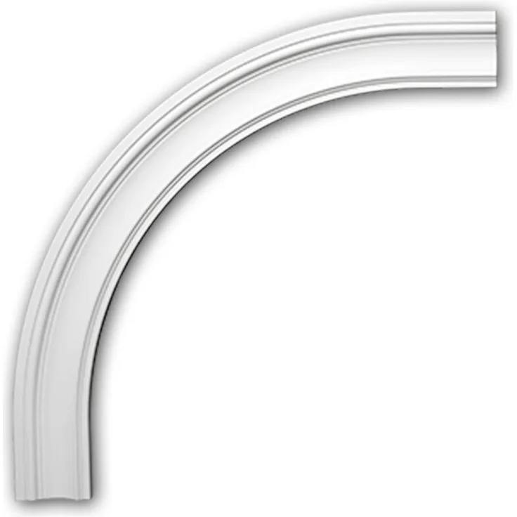 Flexibler Bogenrahmen 487032F Fassadenelement Fensterumrandung Zierelement Neo-Klassizismus-Stil weiß