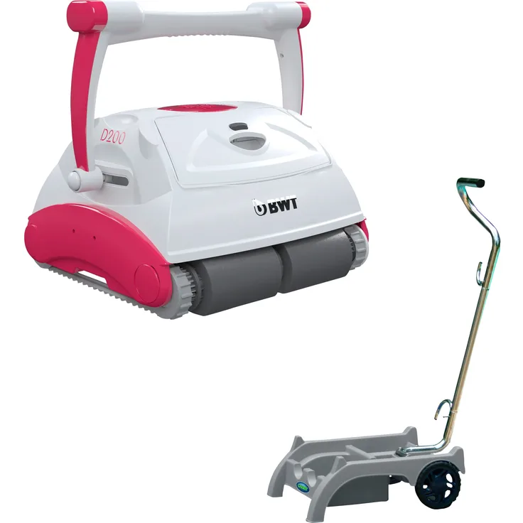 BWT Poolroboter D200, Boden- und Wandreinigung von Pools bis 90 m², inkl. Caddy