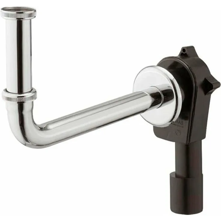 Unterputz-Raumspar-Sifon DIN inkl. Rosette DN40-50 Siphon UP Geruchverschluss