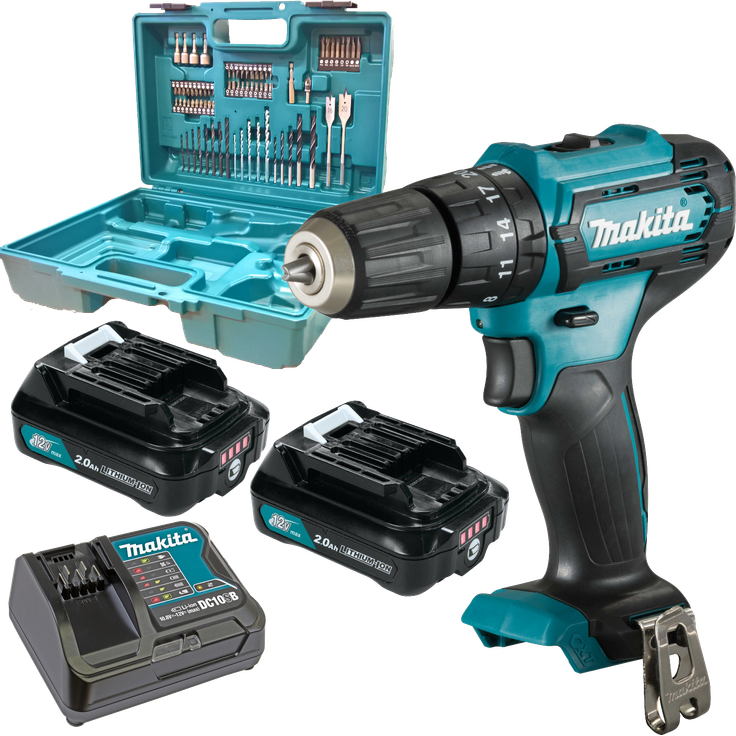 Makita 12V Akku-Schlagbohrschrauber HP333DSAX1 2x Akku 2,0 Ah (HP333DSAX1),Ladegerät,Transportkoffer