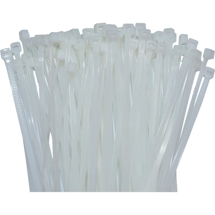 100 Kabelbinder 200x4,8mm Natur (weiss) PA6.6