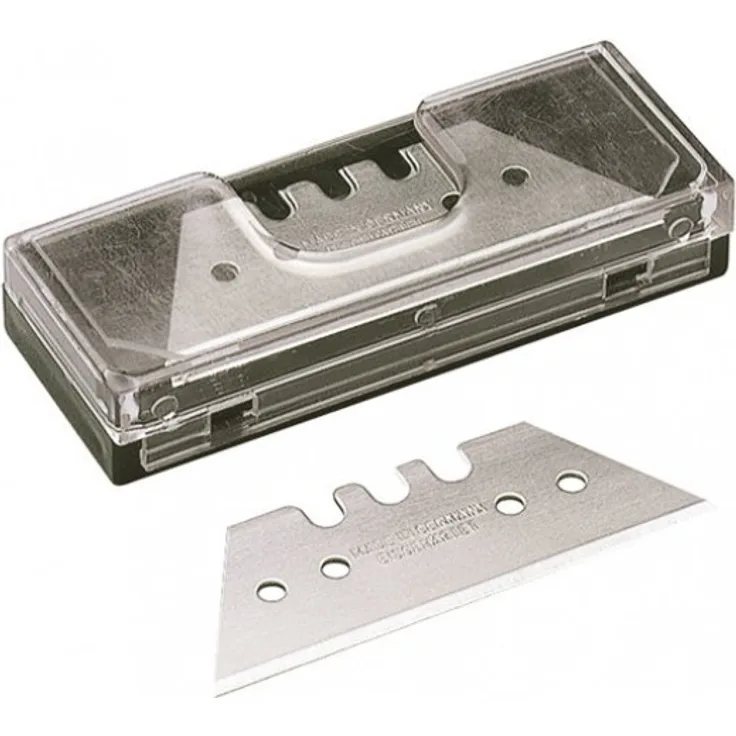 wolfcraft 5 Profi-Trapezklingen in Box 0,65x52mm