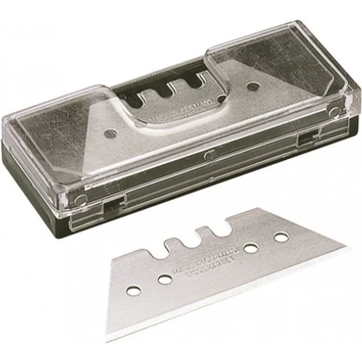 wolfcraft 5 Profi-Trapezklingen in Box 0,65x52mm