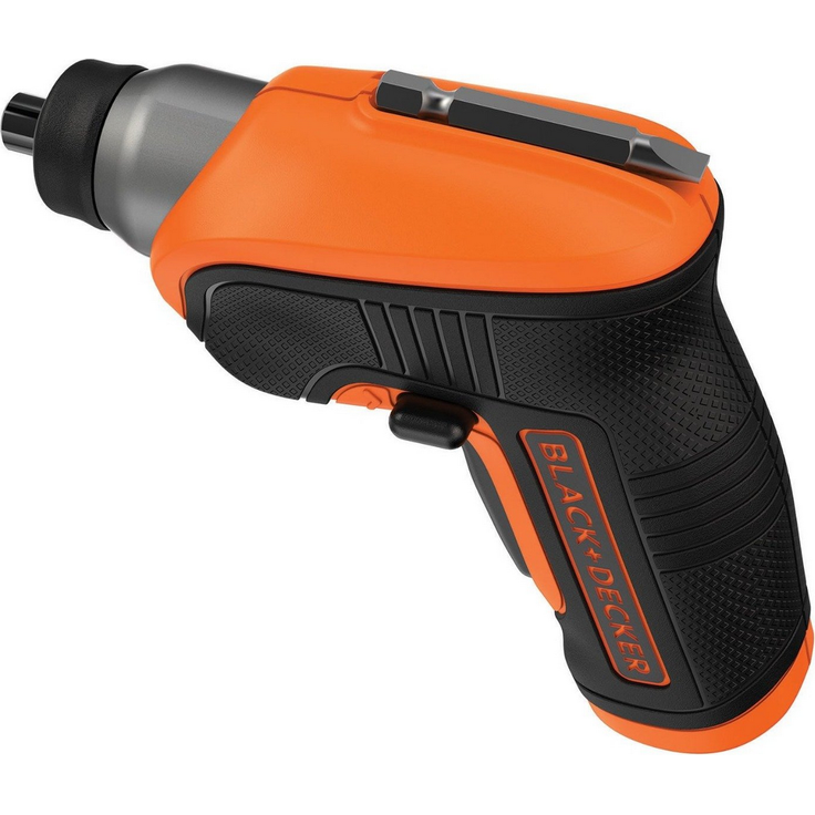 Black+Decker Akku-- Winkelschrauber (3,6V, 1,5Ah Li-Ion, Winkelaufsatz, 8 Positionen, autom. Spindelarretierung, Rechts--Linkslauf, LED-Arbeitsleuchte, magnetische Bit-Aufbewahrung) CS3652LC – Bild 3