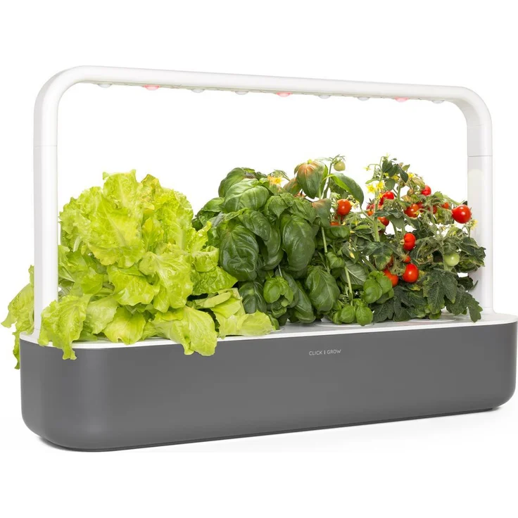 Emsa Click & Grow Dark Grey Smart Garden 9, Dunkelgrau, 60,5 x 18,5 x 40 cm – Bild 2