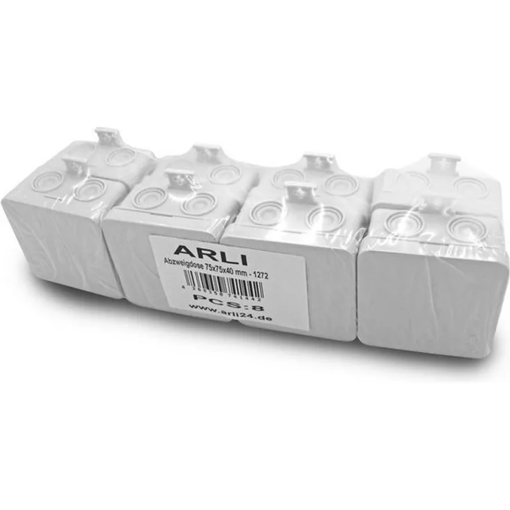 ARLI »ARLI Abzweigdose 75 x 75 x 40 mm Industriegehäuse Leergehäuse Verteilerkasten aufputz Dose« Steckdosenverteiler