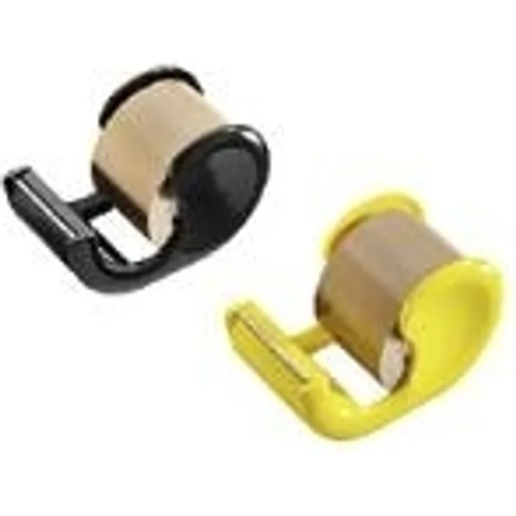 NoName 10513729 Packband mit Abroller, 33 m x 38 mm, braun, Abroller farbig sortiert - keine Farbe auswählbar!, 1 Stück