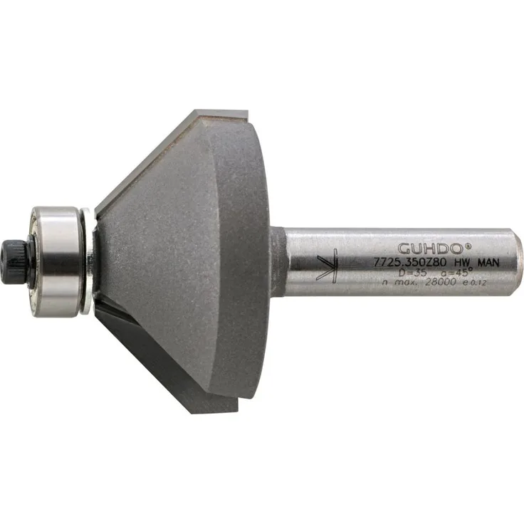 GUHDO HW Fasefräser D35 l18 45 Grad Z2 S8
