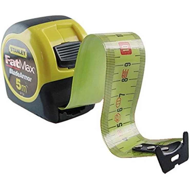 Stanley FatMax Bandmaß Blade Armor, Magnethaken (5 m Länge, Feststeller, automatischer Rücklauf, Gürtelclip) FMHT0-33864 – Bild 1