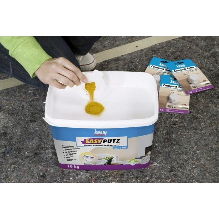 Knauf Compact Colors Farb-Pigmente Pigment-Pulver zum Einfärben von Putz, nicht staubend, hoch konzentriert und wischfest, Jade, 6-g – Bild 3