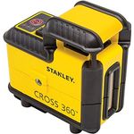 Stanley STHT77504-1 Kreuzlinienlaser SLL360° (mit roter Diode, 360° horizontale vertikalen Linie, selbstnivellierend, Laserklasse 2, inkl. Wandhalterung, 2x Batterien & Transporttasche, 1,5 V)