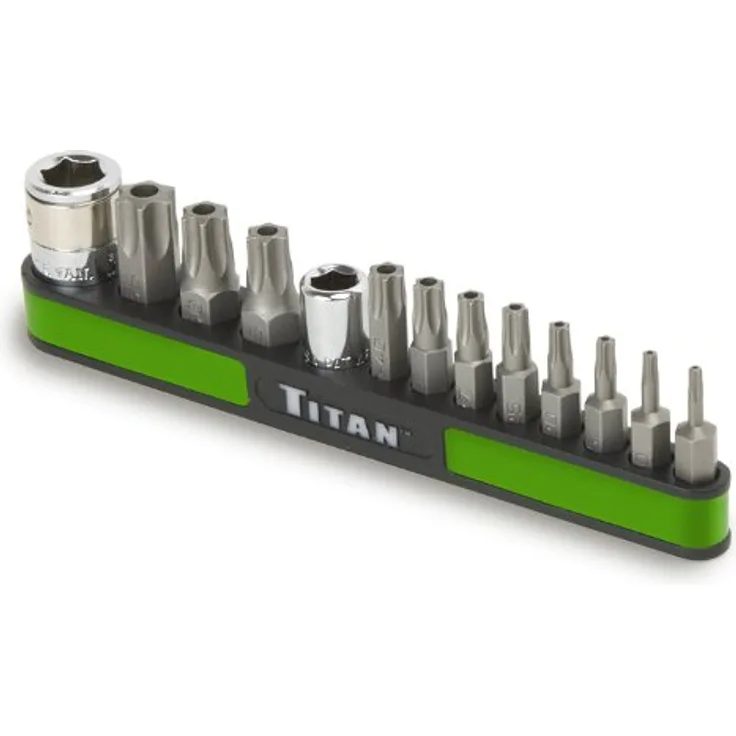 TITAN 16113 13-teiliges manipulationssicheres Sternbohrer-Set