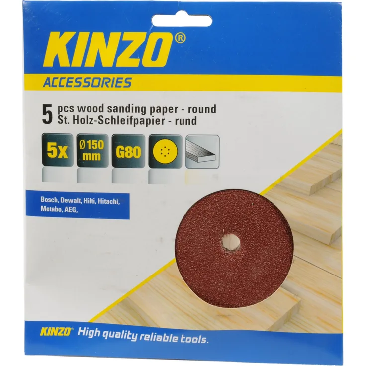 KINZO SandingPaper Wood round 150 mm, 71740