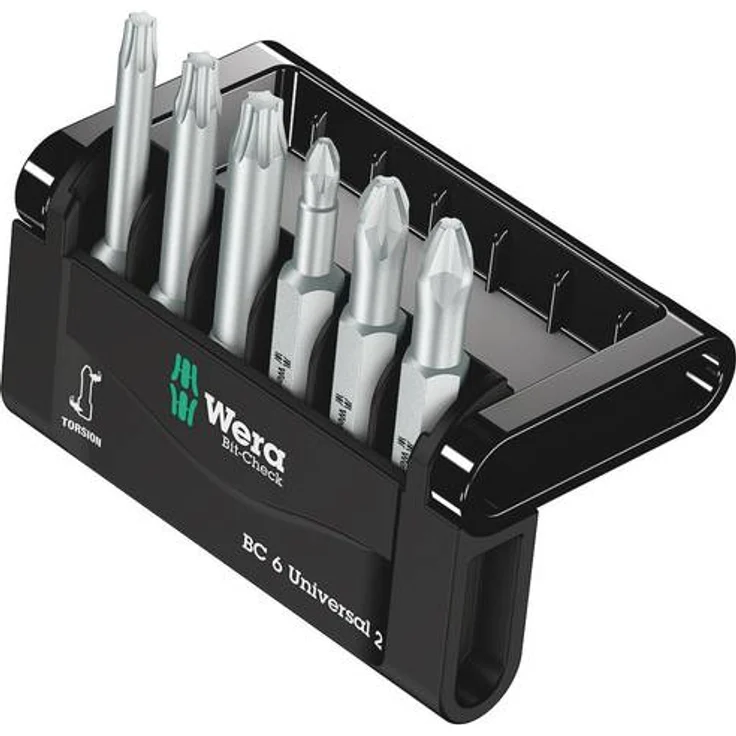Wera Bit-Check 6V Universal 1 05056478001 Bit-Set 6teilig Innen-Vierkant (Robertson) Torsionszone – Bild 1