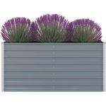 vidaXL Hochbeet 160 x 80 x 77 cm Verzinkter Stahl Grau