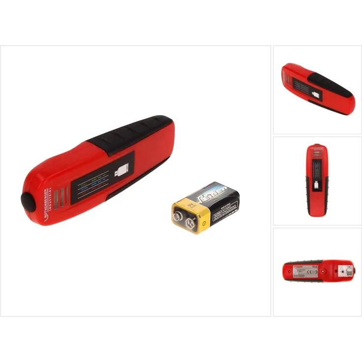 Rothenberger Industrial RoGasfüllstandmessgerät Gasfüllmessgerät 1500003369 + Batterie für 5 kg - 11 kg - 33 kg Propangasflaschen
