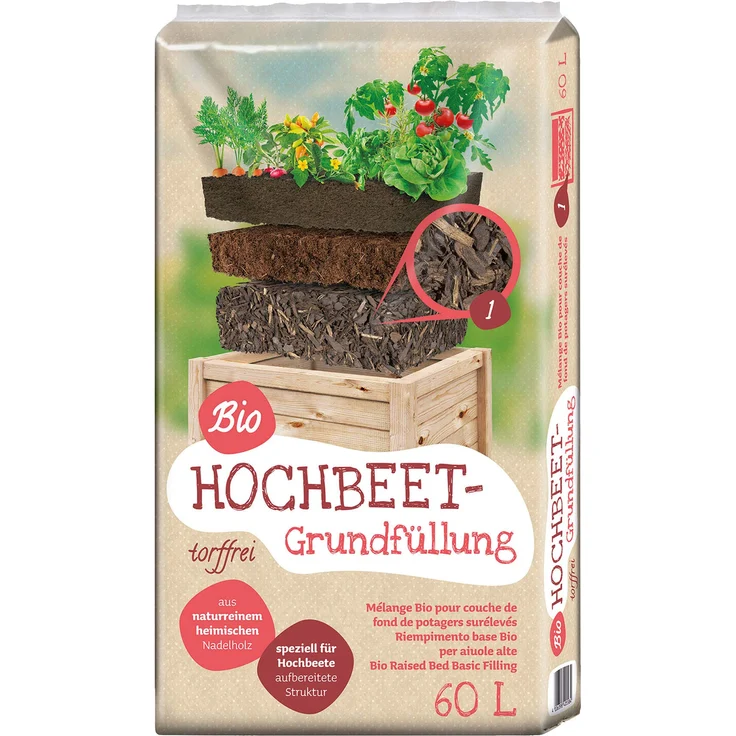 Floragard Universal Bio Hochbeet Erde 60 Liter (116167) – Bild 1