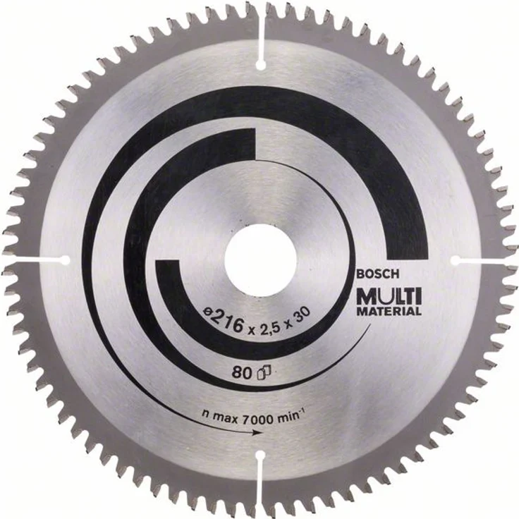 Bosch Professional Kreissägeblatt Multi Material (216 x 30 x 2,5 mm, 80 Zähne, Zubehör Kreissäge) – Bild 1