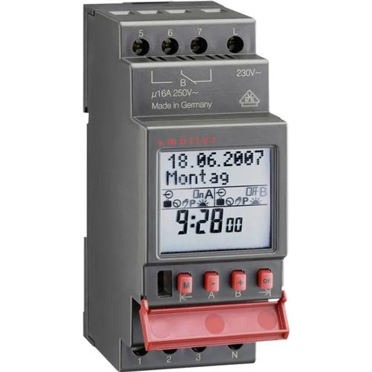 Müller SC 28.21 pro Hutschienen-Zeitschaltuhr digital 12 V/DC, 12 V/AC 16 A/250V